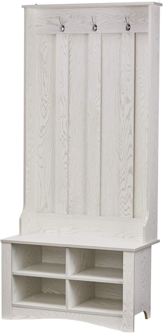 Itaar 70 Hall Tree With Storage Bench And Coat Rack Entryway Bench Storage Organizer With 3 Hooks Wooden Hall Tree With Storage Bench Perfect For Dorm Room Entryway Apartment White Home