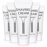 SLequipo Pack of 20 Disposable Shaving Cream Bulk, Individually Wrapped, 10g/0.35 oz, Travel Size Hotel Toiletries Amenities