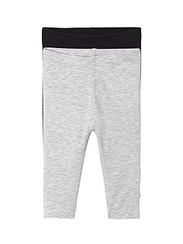 VERTBAUDET 2er-Pack Leggings Baby Mädchen schwarz+grau meliert 68