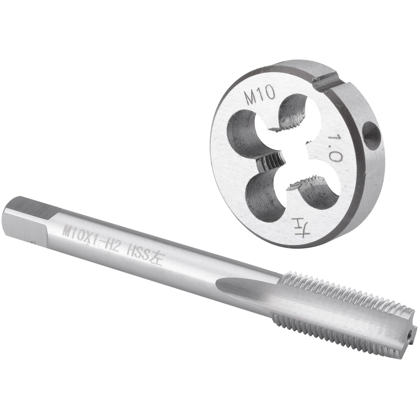 Burkit M10 X 1 Tap and Die Set Left Hand, M10 x 1.0