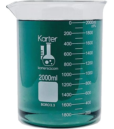 DONLAB BKB-2000 Borosilicate Glass 2000ml/2L Glass Measuring Low Form