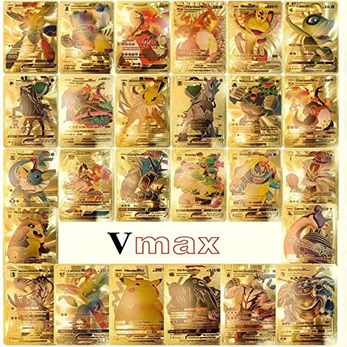 55Pack Gold Foil Assorted Cards TCG Deck Box (Vmax Rares GX Rare Cards