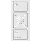 Lutron Pico Remote for Caseta Wireless Smart Fan Speed Control, PJ2-3BRL-WH-F01R, White