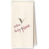 SkipTiger Dirty Martini Gifts Kitchen Towels, Gifts for Martini Lovers Dish Tea Towels for Kitchen Bar Cart Decor, Cocktail Lover Gift Decorative Hand Towels, 16x24 Inch