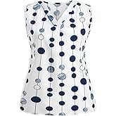 winkbay Women's Polka Dots V Neck Tank Top Summer Dressy Casual Sleeveless Work Office Tops