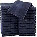 COMMERCIAL 24 PIECE WASH CLOTH TOWEL SET BY MARTEX - 24 Wash Cloths, Home, Shower, Tub, Gym, Pool - Machine Washable, Absorbent, Professional Grade, Hotel Quality - NAVY