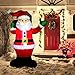 Inflatable Santa Santa LED Light Up Giant Christmas Xmas Inflatable Santa Santa Carry Gift Bag for Blow Up Yard Decoration, Indoor Outdoor Garden Christmas Decoration