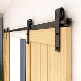 TSMST 305CM Sliding Barn Door Hardware Kit Track Roller for Double Doors view 6