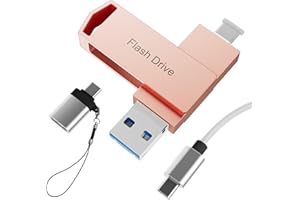 512GB 4in1 USB Flash Drive for Phone, No App Needed, USB 3.0 Memory Stick for Data Storage, Compatible with Phone, Pad, Andro