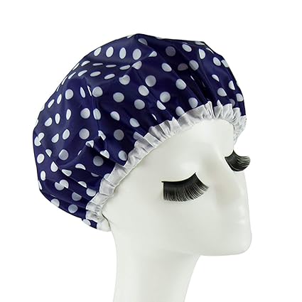 Fully Set Of 2 Reusable Waterproof Elastic Free-Size Bathroom Shower Caps - For Homes, Spas, Salons, Hair Treatment, Beauty Parlors Multi Color, Pack of 1