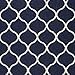 Maples Rugs Rebecca Contemporary Kitchen Rugs Non Skid Accent Area Carpet [Made in USA], 1'8 x 2'10, Navy Blue/White
