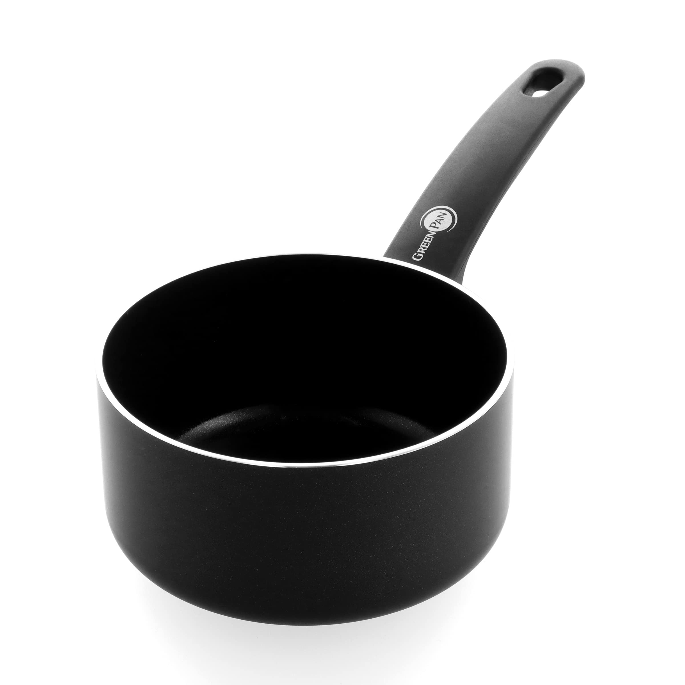 GreenPan Cambridge Non-Stick 16 cm/1.5 Litre Saucepan, PFAS Free, Black