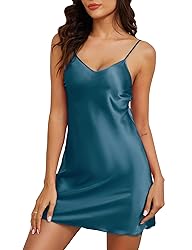 Marvmys Womens Silk Nightie Short Nightgown Satin