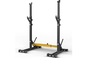 Holleyweb Squat Rack Stand Bench Press Rack,Adjustable Barbell Stand Rack Multi-Function Strength Weight Rack Home Gym