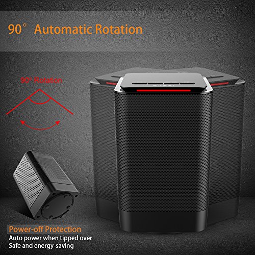 VersionTech Small Space Heater, Versiontech Personal Portable Mini Electric Ceramic Heater, Over-Heat Protection, Tilt-Protection, Multifunctional Rotatable Warm And Natural Wind For Home Office