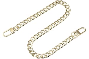 uxcell Iron Flat Chain Strap, 16" Handbag Chains Accessories Purse Chain Straps for Shoulder Bag Handbag DIY, Gold Tone