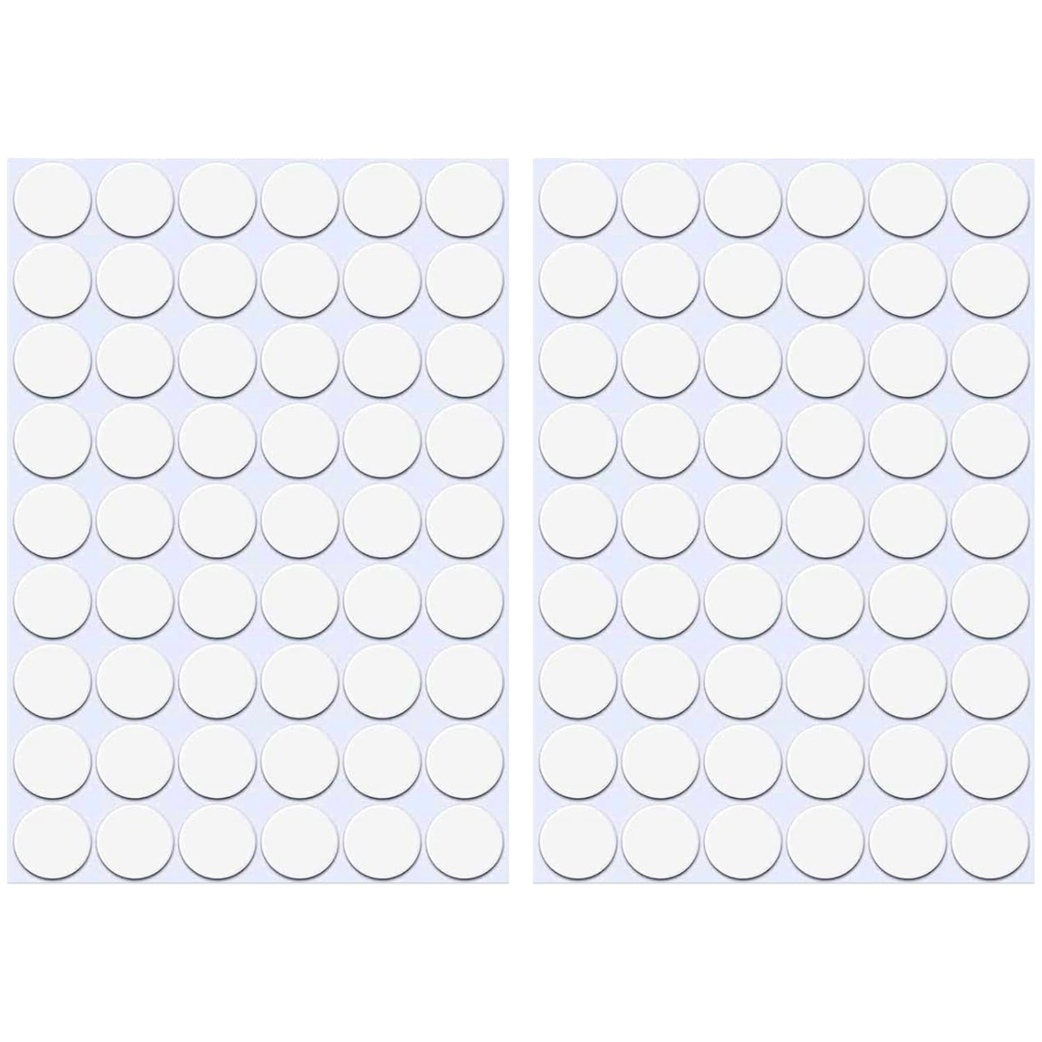ZXUEZHENG Self-Adhesive Screw Hole Stickers,2-Table 54 in 1 Self-Adhesive Screw Covers Caps Dustproof Sticker 21mm White
