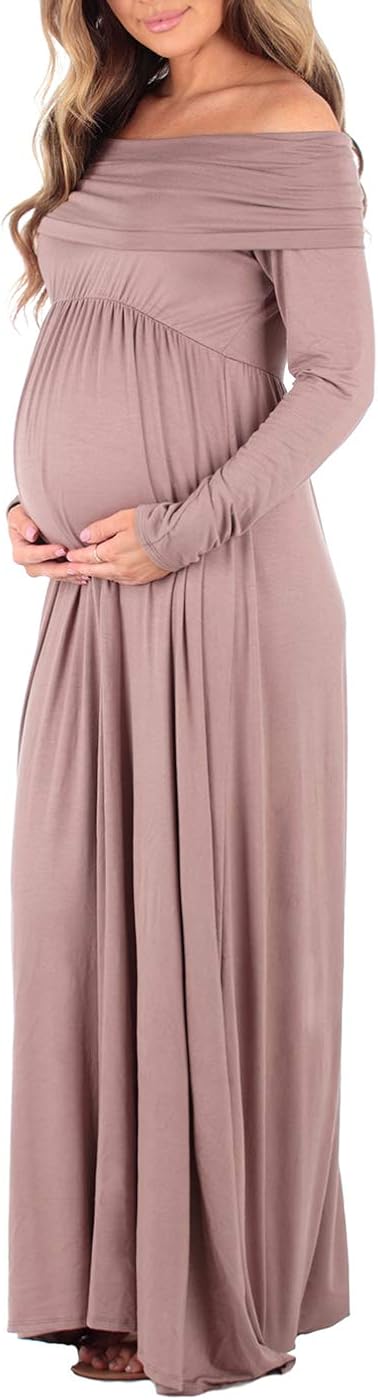 Cowl Neck and Over The Shoulder Maternity Dress at  Women’s Clothing store