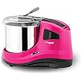 Butterfly Peerless 3-Stone Wet Grinder with Atta Kneader & Coconut Scraper, 2-Liter, 110V for USA & Canada, Pink