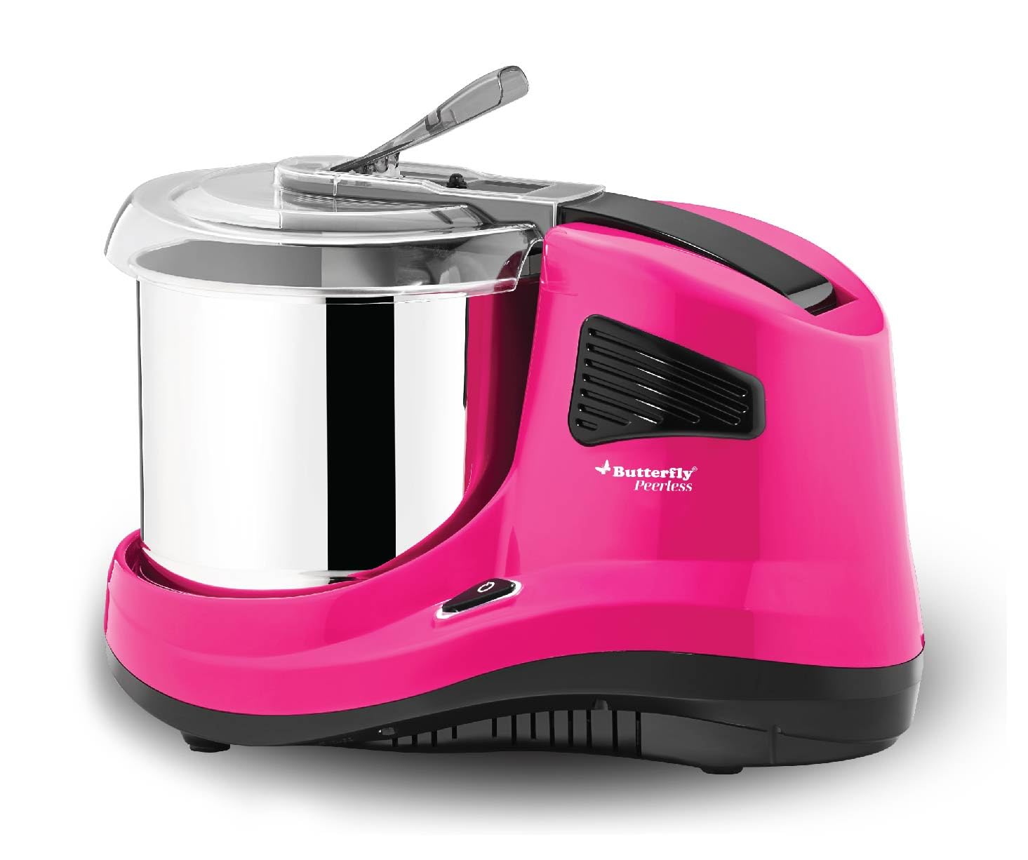 Photo 1 of **HANDLE IS OFF**Butterfly Peerless 3-Stone Wet Grinder with Atta Kneader & Coconut Scraper, 2-Liter, 110V for USA & Canada, Pink