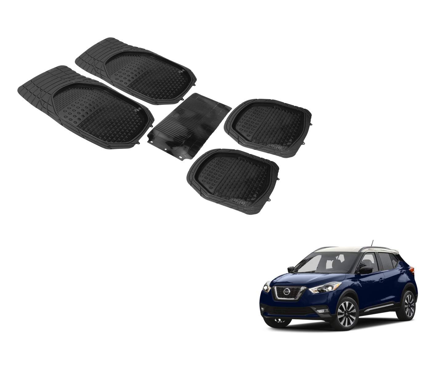 Auto Hub PVC Car Foot Mats Compatible for Nissan Kicks Black Amazon
