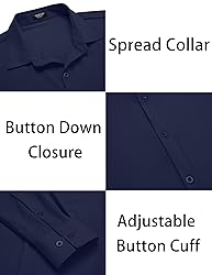 COOFANDY Men's Muscle Fit Dress Shirts Stretch