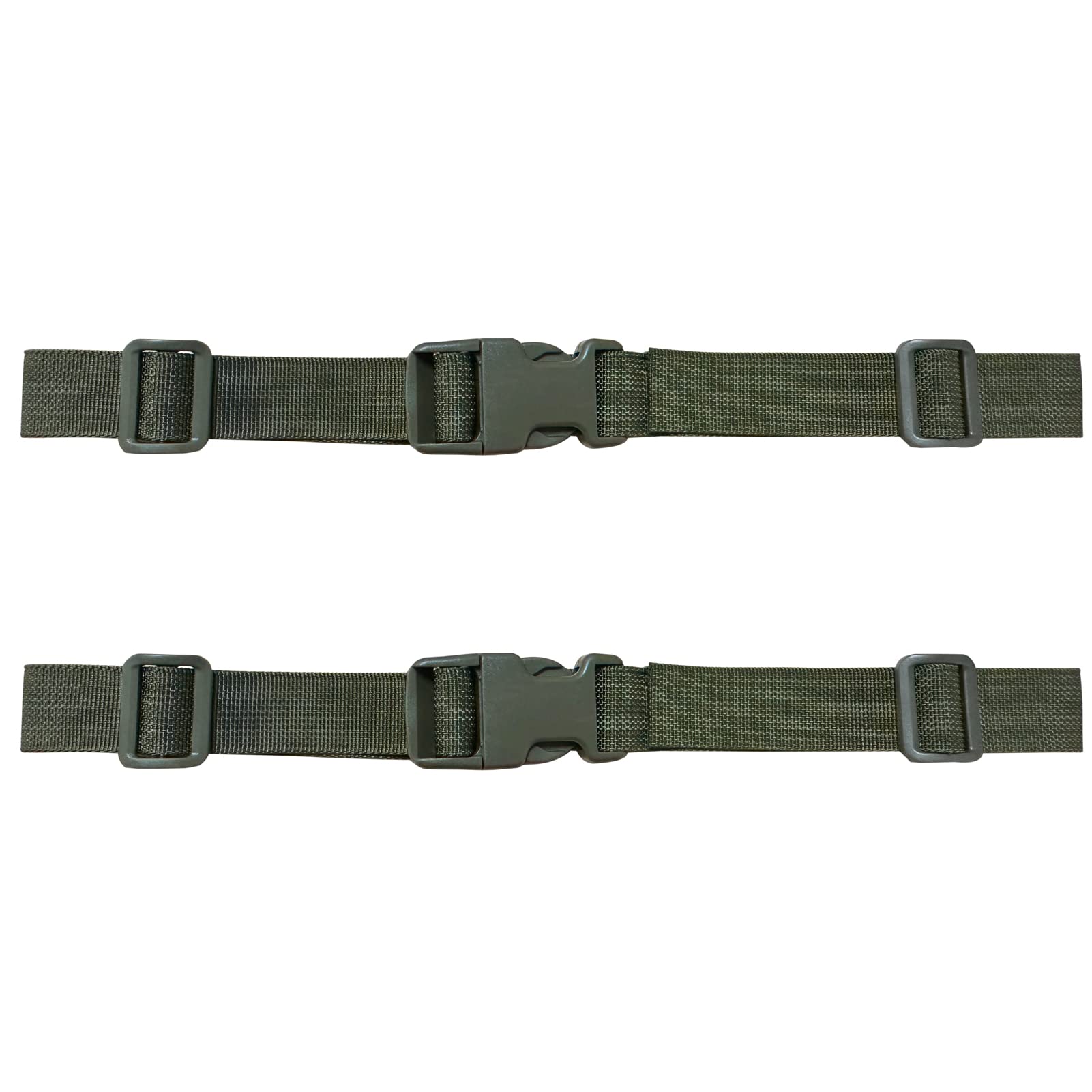 Azarxis Backpack Chest Strap Adjustable Rucksack Sternum Strap Chest Belt with Quick Release Buckle for Hiking Trekking Backpacking (Green - 2 Pack)