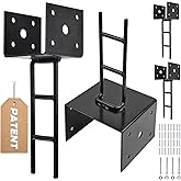 TPSHKE 4 Pack U Shape Post Anchor, 6"x 6" Post Base for Concrete, Design Patent Product, 11 Gauge 3 mm Thickness Galvanized B