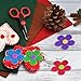 Coopay 120 Pieces Felt Flowers Fabric Flower Embellishments Assorted Colors for DIY Crafts