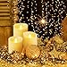 Flameless Candles, Golden Flameless Flickering Battery Operated Candles, Led Pillar Candles Moving Effect Home Decoration, Fake Candles for Christmas Decorations 4
