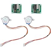 2 Pack DC 5V Stepper Step Motor 28BYJ-48 with ULN2003 Driver Test Module Board