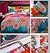 Pangzi Bohemian Duvet Cover King Size,Microfiber Bedding Comforter Cover Set,Boho Colorful Retro Print Duvet Cover