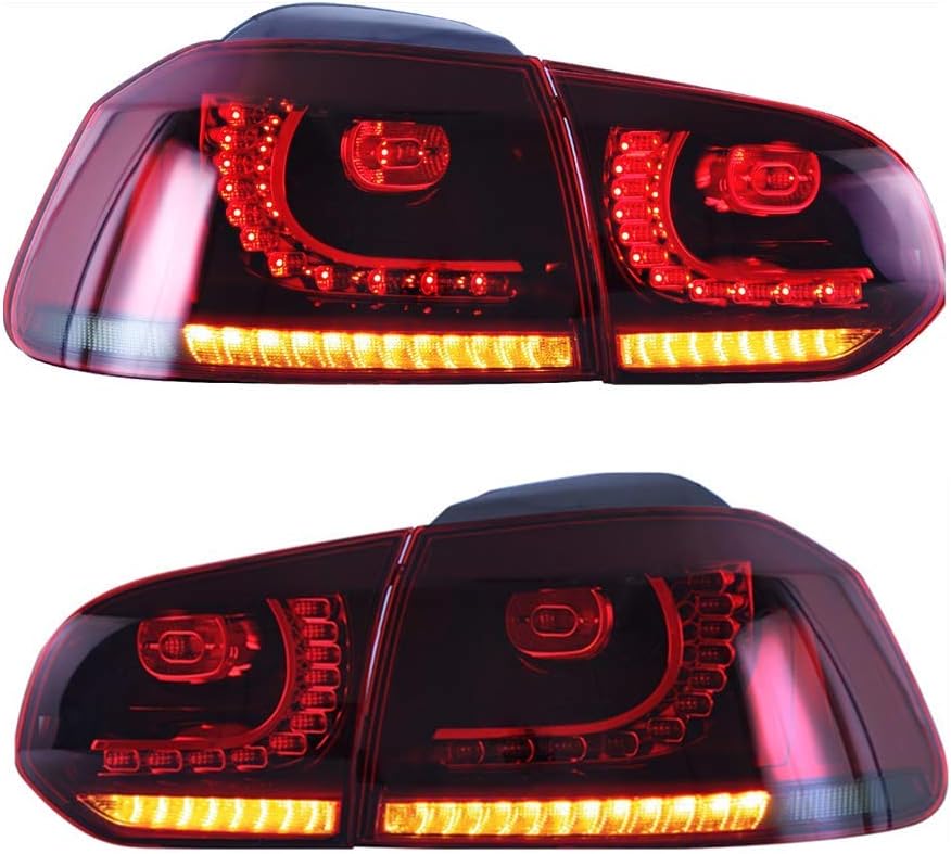 LED Tail Lights compatible for VW Golf 6 MK6 GTI Golf R TDI TSI 2009