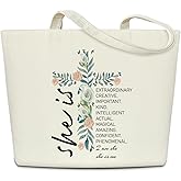 CIAEXRN Aesthetic Canvas Tote Bag for Women Gift - Christian