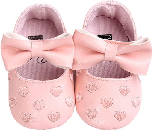 peach baby shoes