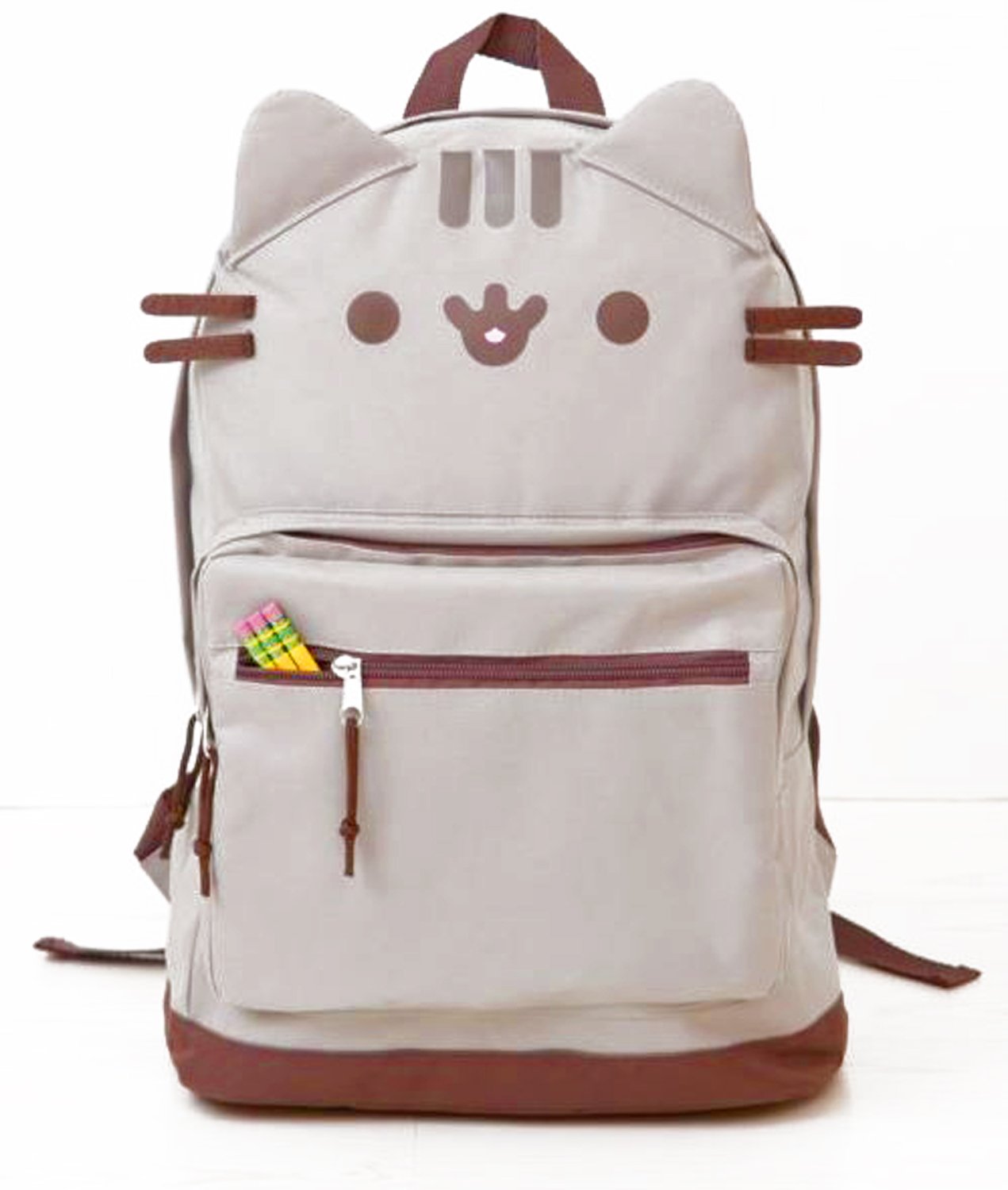 Pusheen The Cat Back To School Set – Pusheen Cat Face Backpack, Pusheen