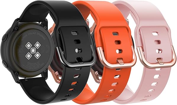 Moko Band Compatible With Samsung Galaxy Watch 3 41mm Galaxy Watch Active Active 2 Galaxy Watch 42mm Gear S2 Classic Vivoactive 3 3 Pack 20mm Silicone Replacement Sport Strap Black Orange Pink Amazon Ca Electronics