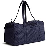 Vera Bradley Women's Premium Cotton Large Original Duffel Bag, Peacoat, One Size