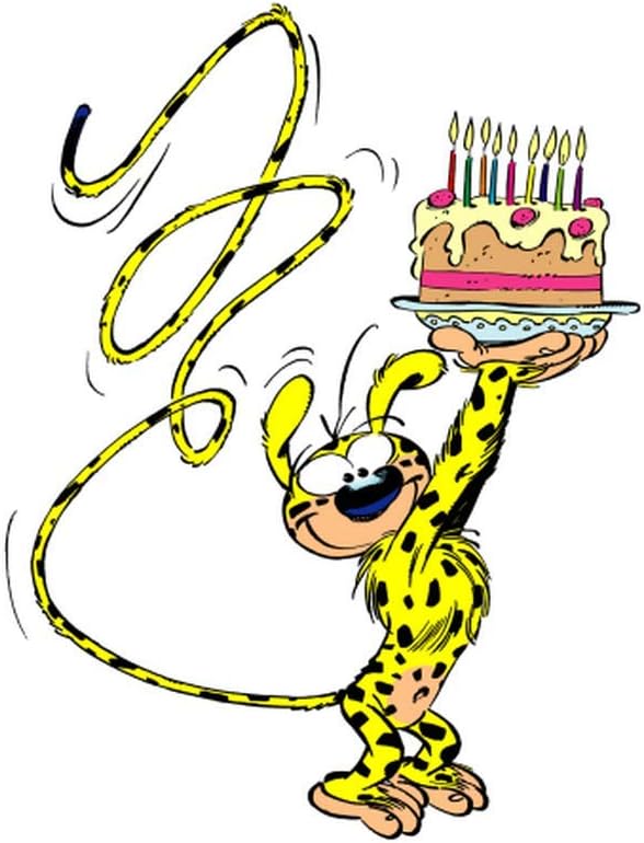 Amazon Com Zigzag Editions Postcard Marsupilami The Birthday Cake 10x15cm Furniture Decor
