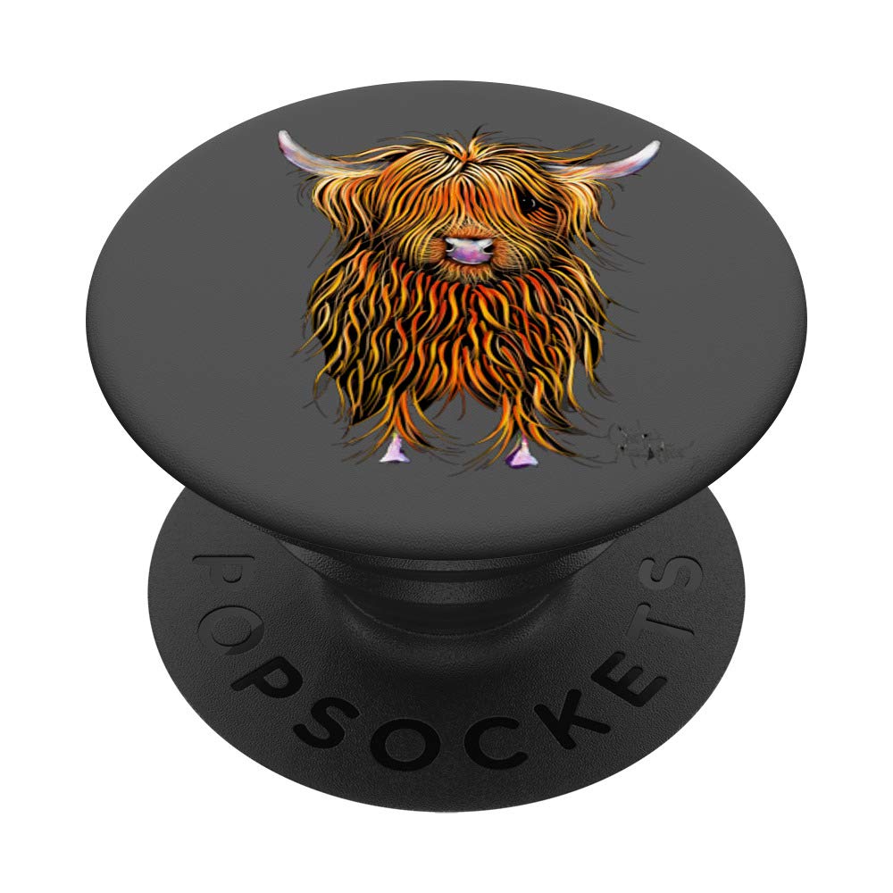 HiGHLaND CoW ANiMaL PRiNT ' HuMPHReY GReY ' PopSockets PopGrip: Swappable Grip for Phones & Tablets