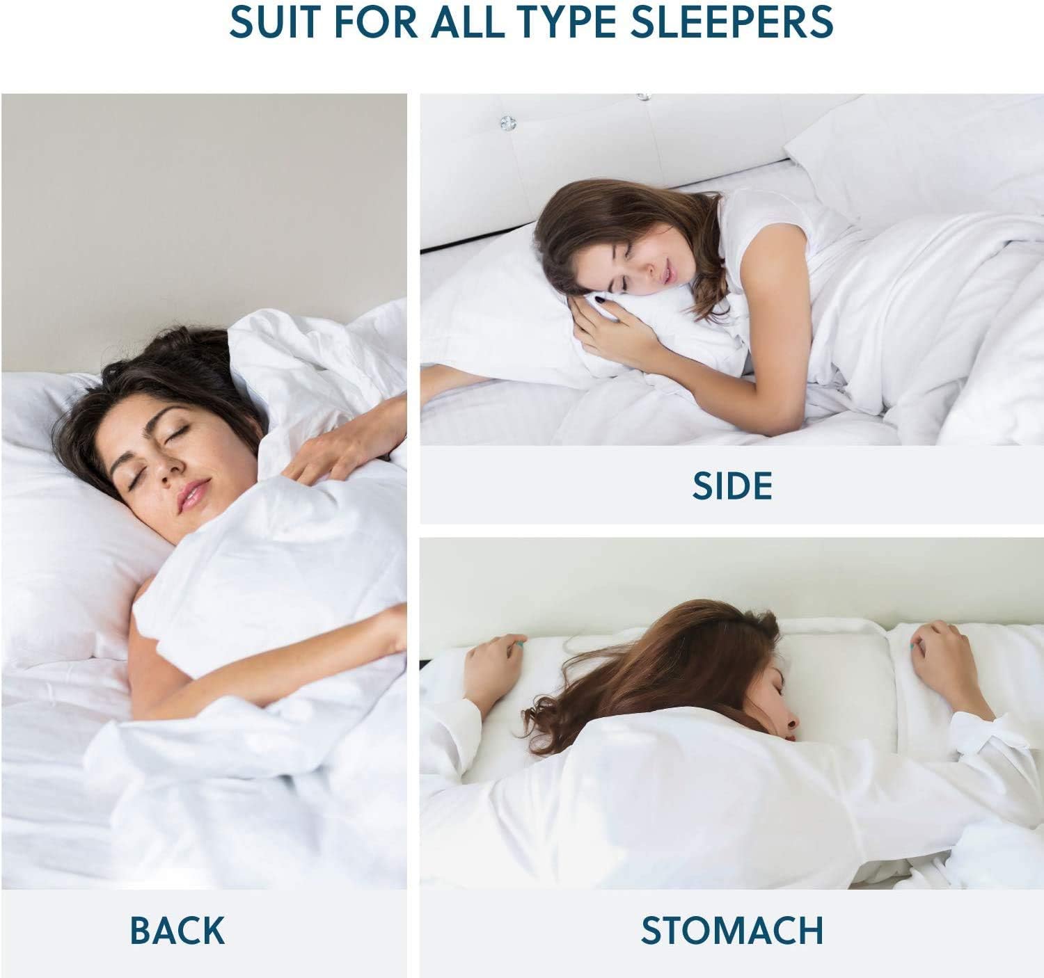 Bedsure Bed Pillows for Sleeping 2 Pack - Soft Down Alternative Hotel Quality Pillow Set Standard Size 20X26 inches - Hypoallergenic Sleep Pillows for Side and Back Sleeper: Home & Kitchen