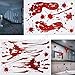 Fantech 86PCS Halloween Party Indoor Decorations, Halloween Window Stickers Clings Decals Horror Bloody Handprints＆Footprints Stickers Halloween Decor Vampire Zombie & Horror Bathroom Party Decorat