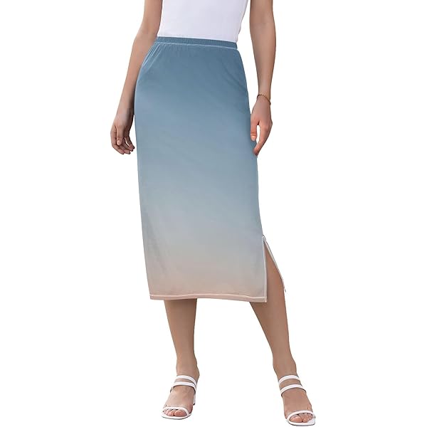 Amazon.com: TSENQUE Dark Navy Blue Gradient Women's Midi