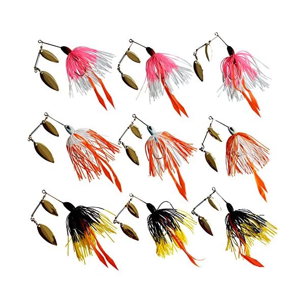 NetAngler-9pcs-Fishing-Spinner-Hard-Lure-Spinnerbait-Pike-Bass-Double-Willow-Blade NetAngler-9pcs-Fishing-Spinner-Hard-Lure-Spinnerbait-Pike-Bass-Double-Willow-Blade