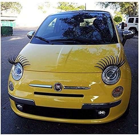 PAIR OF CURLY SEXY EYELASHES FOR CARS FITS ALL MAKES