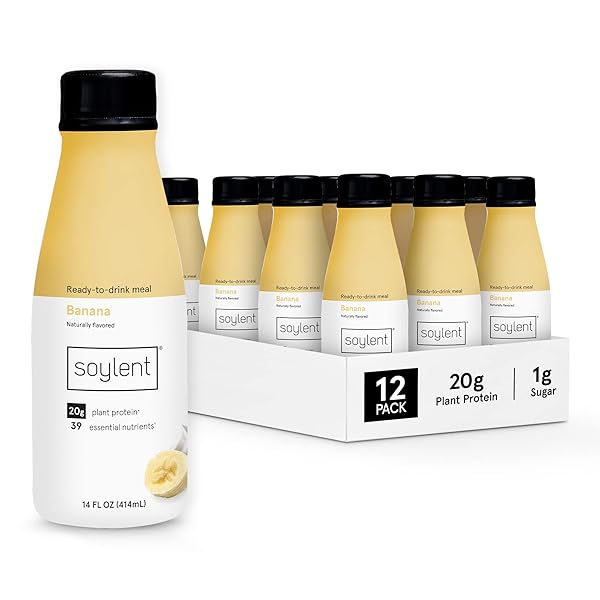 SOYLENT BANANA MEAL REPLACEMENT SHAKE, READY-TO-DRINK PLANT BASED...