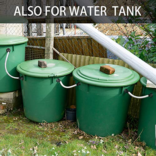 Honoson PVC Bulkhead Fitting Threaded Bulkhead Water Tank Connector for