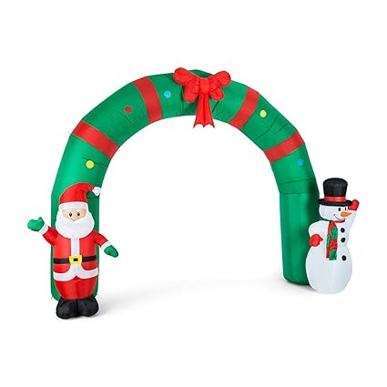 oneConcept Merry Welcome • Weihnachtsdekoration • Weihnachtsbeleuchtung • LED Beleuchtung • großer Torbogen • aufblasbar • 25