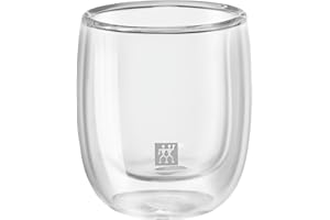 ZWILLING Sorrento 2 Piece Insulated Double-Wall Cup Espresso Glass Set, Single-Shot 80mL