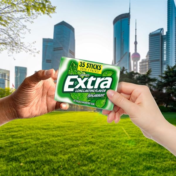 EXTRA SPEARMINT SUGAR FREE CHEWING GUM BACK TO SCHOOL SNACKS, 35 STICK MEGA PACK
